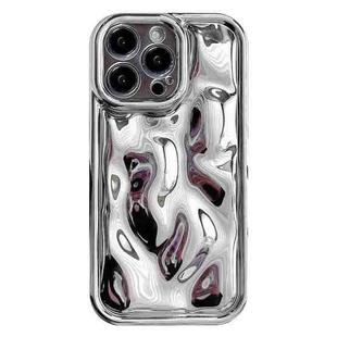 For iPhone 15 Pro Max Electroplating Meteorite Texture TPU Phone Case(Silver)