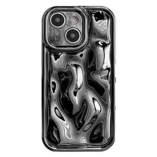 For iPhone 15 Plus Electroplating Meteorite Texture TPU Phone Case(Black)