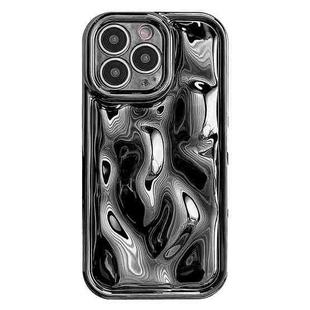 For iPhone 16 Pro Max Electroplating Meteorite Texture TPU Phone Case(Black)