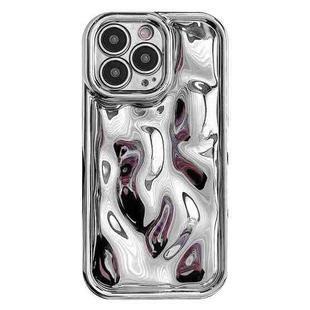 For iPhone 16 Pro Max Electroplating Meteorite Texture TPU Phone Case(Silver)