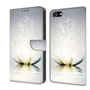 For iPhone 6 Plus / 7 Plus / 8 Plus Crystal 3D Shockproof Protective Leather Phone Case(Light Lotus)