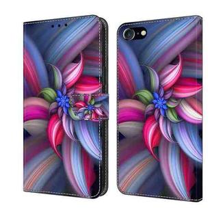 For iPhone 6 Plus / 7 Plus / 8 Plus Crystal 3D Shockproof Protective Leather Phone Case(Colorful Flower)