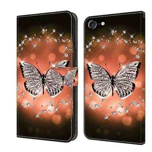 For iPhone 6 / 7 Crystal 3D Shockproof Protective Leather Phone Case(Crystal Butterfly)