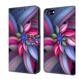 For iPhone 6 / 7 Crystal 3D Shockproof Protective Leather Phone Case(Colorful Flower)