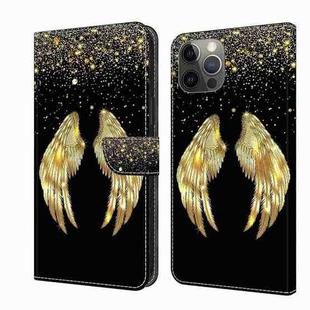 For iPhone 11 Pro Crystal 3D Shockproof Protective Leather Phone Case(Golden Wings)