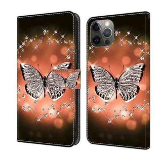 For iPhone 11 Pro Crystal 3D Shockproof Protective Leather Phone Case(Crystal Butterfly)