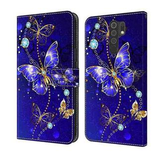For Xiaomi Redmi 9 Crystal 3D Shockproof Protective Leather Phone Case(Diamond Butterfly)