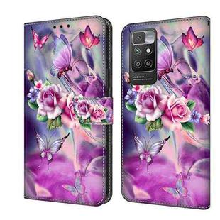 For Xiaomi Redmi 10 Crystal 3D Shockproof Protective Leather Phone Case(Butterfly)