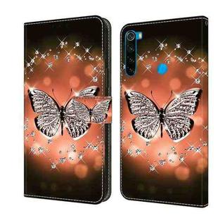 For Xiaomi Redmi Note 8 Crystal 3D Shockproof Protective Leather Phone Case(Crystal Butterfly)