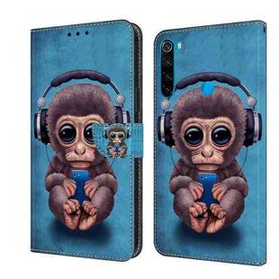 For Xiaomi Redmi Note 8 Crystal 3D Shockproof Protective Leather Phone Case(Orangutan)
