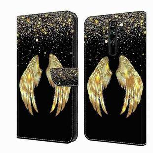 For Xiaomi Redmi Note 8 Pro Crystal 3D Shockproof Protective Leather Phone Case(Golden Wings)