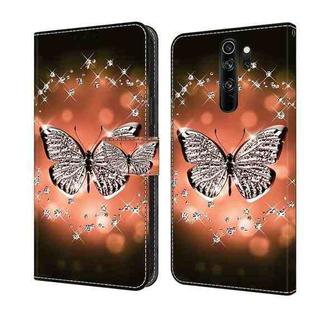 For Xiaomi Redmi Note 8 Pro Crystal 3D Shockproof Protective Leather Phone Case(Crystal Butterfly)