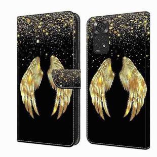 For Xiaomi Redmi Note 11 Global Crystal 3D Shockproof Protective Leather Phone Case(Golden Wings)