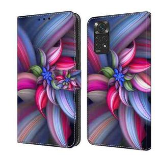For Xiaomi Redmi Note 11 Global Crystal 3D Shockproof Protective Leather Phone Case(Colorful Flower)