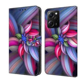 For Xiaomi Redmi Note 12 Pro Global Crystal 3D Shockproof Protective Leather Phone Case(Colorful Flower)