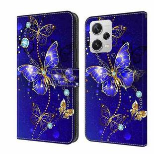 For Xiaomi Redmi Note 12 Pro+ Crystal 3D Shockproof Protective Leather Phone Case(Diamond Butterfly)