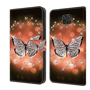 For Xiaomi Redmi Note 9 Pro Crystal 3D Shockproof Protective Leather Phone Case(Crystal Butterfly)