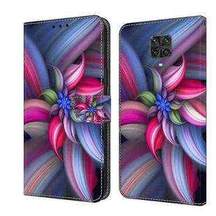 For Xiaomi Redmi Note 9 Pro Crystal 3D Shockproof Protective Leather Phone Case(Colorful Flower)