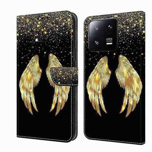 For Xiaomi 13 Pro Crystal 3D Shockproof Protective Leather Phone Case(Golden Wings)