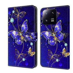 For Xiaomi 13 Pro Crystal 3D Shockproof Protective Leather Phone Case(Diamond Butterfly)