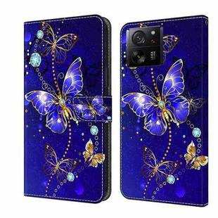 For Xiaomi 13T Pro Crystal 3D Shockproof Protective Leather Phone Case(Diamond Butterfly)