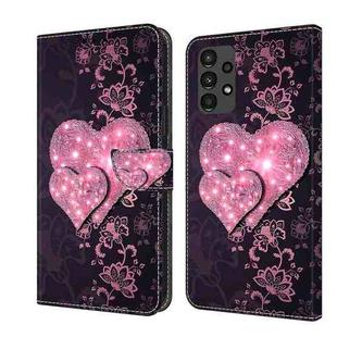 For Samsung Galaxy A13 4G / 5G / A04S Crystal 3D Shockproof Protective Leather Phone Case(Lace Love)