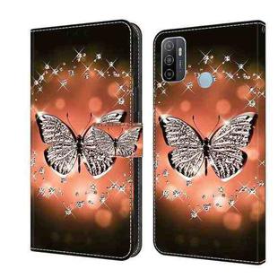 For Samsung Galaxy A33 5G Crystal 3D Shockproof Protective Leather Phone Case(Crystal Butterfly)