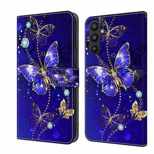 For Samsung Galaxy A34 5G Crystal 3D Shockproof Protective Leather Phone Case(Diamond Butterfly)