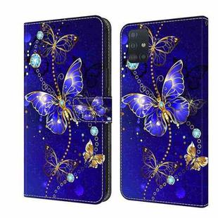 For Samsung Galaxy A51 4G Crystal 3D Shockproof Protective Leather Phone Case(Diamond Butterfly)