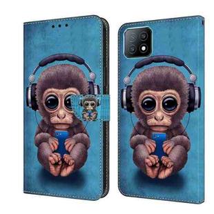 For Samsung Galaxy A53 Crystal 3D Shockproof Protective Leather Phone Case(Orangutan)