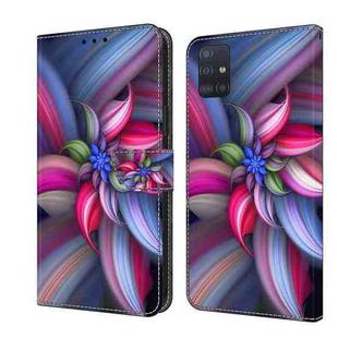 For Samsung Galaxy A71 4G Crystal 3D Shockproof Protective Leather Phone Case(Colorful Flower)