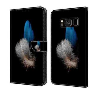 For Samsung Galaxy S8 Crystal 3D Shockproof Protective Leather Phone Case(Two Branches)