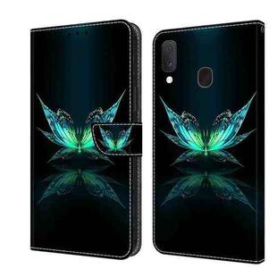 For Samsung Galaxy S10e Crystal 3D Shockproof Protective Leather Phone Case(Reflection Dutterfly)