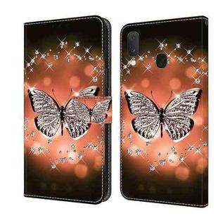 For Samsung Galaxy S10e Crystal 3D Shockproof Protective Leather Phone Case(Crystal Butterfly)