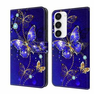 For Samsung Galaxy S23 Crystal 3D Shockproof Protective Leather Phone Case(Diamond Butterfly)