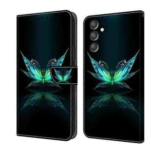 For Samsung Galaxy A24 Crystal 3D Shockproof Protective Leather Phone Case(Reflection Dutterfly)