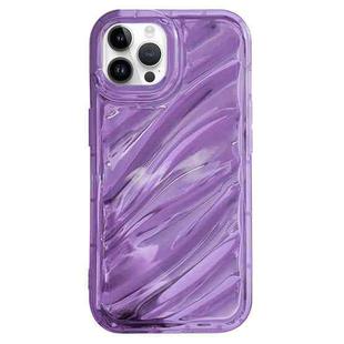 For iPhone 13 Pro Max Laser Sequin Waves TPU Phone Case(Purple)