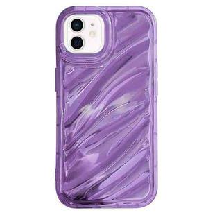 For iPhone 12 Laser Sequin Waves TPU Phone Case(Purple)