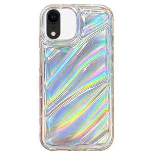 For iPhone XR Laser Sequin Waves TPU Phone Case(Transparent)
