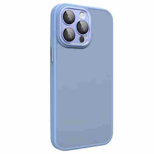 For iPhone 13 Pro Max All-inclusive TPU Edge Acrylic Back Phone Case with Lens Film(Sierra Blue)