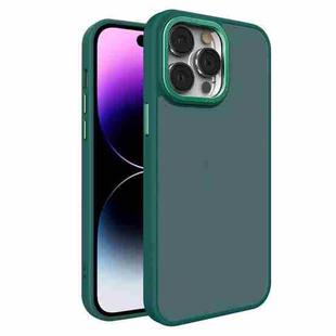 For iPhone 14 All-inclusive TPU Edge Acrylic Back Phone Case(Green)