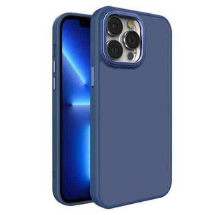 For iPhone 13 Pro All-inclusive TPU Edge Acrylic Back Phone Case(Navy Blue)