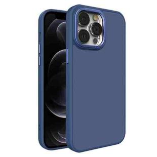 For iPhone 12 Pro Max All-inclusive TPU Edge Acrylic Back Phone Case(Navy Blue)