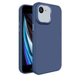 For iPhone SE 2022 /2020 / 7 / 8 All-inclusive TPU Edge Acrylic Back Phone Case(Navy Blue)