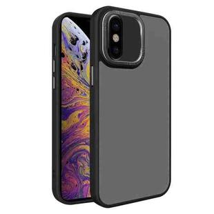 For iPhone X / XS All-inclusive TPU Edge Acrylic Back Phone Case(Black)