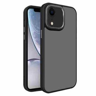 For iPhone XR All-inclusive TPU Edge Acrylic Back Phone Case(Black)