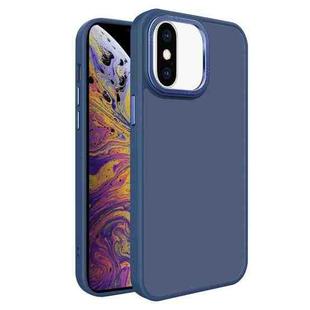 For iPhone XS Max All-inclusive TPU Edge Acrylic Back Phone Case(Navy Blue)