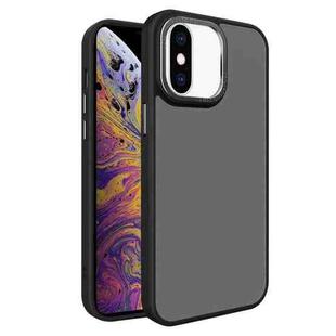 For iPhone XS Max All-inclusive TPU Edge Acrylic Back Phone Case(Black)