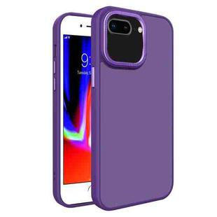 For iPhone 8 Plus / 7 Plus All-inclusive TPU Edge Acrylic Back Phone Case(Deep Purple)