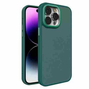 For iPhone 15 All-inclusive TPU Edge Acrylic Back Phone Case(Green)